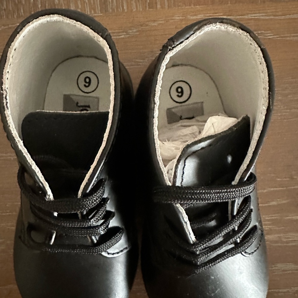 Josmo Baby Toddler/Walking Shoes First Walker Black Shoes Size 6 Lace Up - Picture 5 of 5
